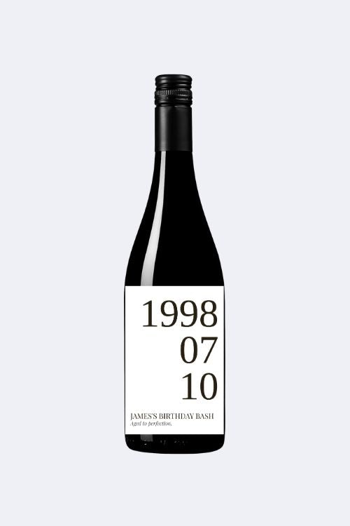 Etikett Till Valfri Flaska Med Datum 750ml